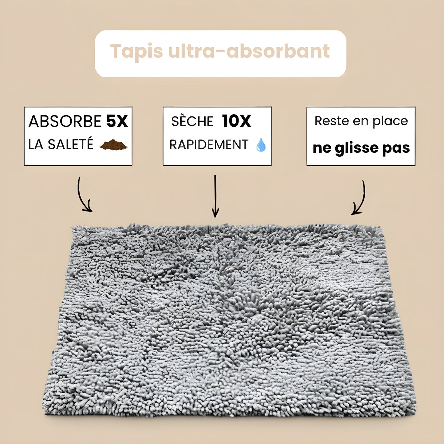 Tapis Ultra-Absorbant pour pattes d'animaux